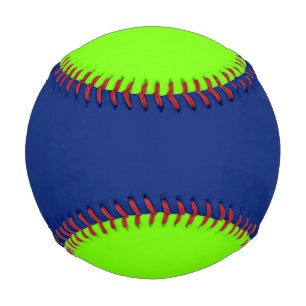 Pelota De Béisbol color sólido azul oscuro y verde neón
