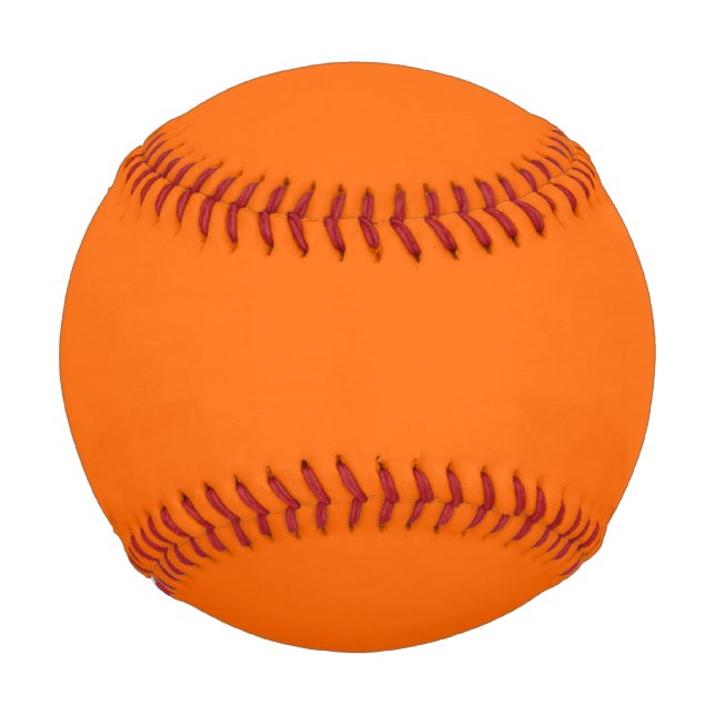 Pelota De Béisbol Color sólido Naranja brillante (Anverso)