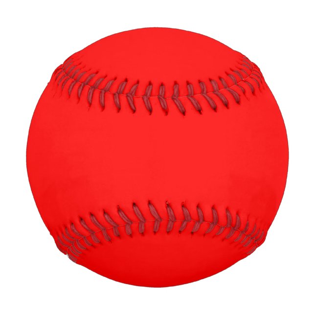 Pelota De Béisbol Color Sólido Rojo | Clásico | Elegante | Moderno (Anverso)
