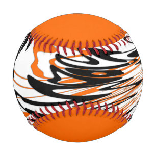 Pelota De Béisbol Colores bengalíes Naranja y negro