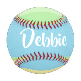 Pelota De Béisbol Colorful pastel palette stripes