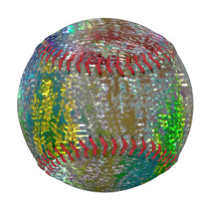 Pelota De Béisbol Colorido con ranuras y pintura teñida de piel