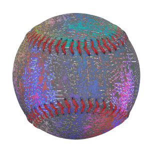 Pelota De Béisbol Colorido de brillo de piel suave, mancha envejecid