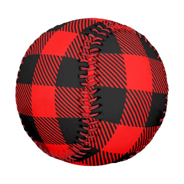 Pelota De Béisbol Comprobación de búfalo Decoración de lumbreras roj (Angular)