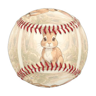 Pelota De Béisbol Conejo marrón lindo en un bosque