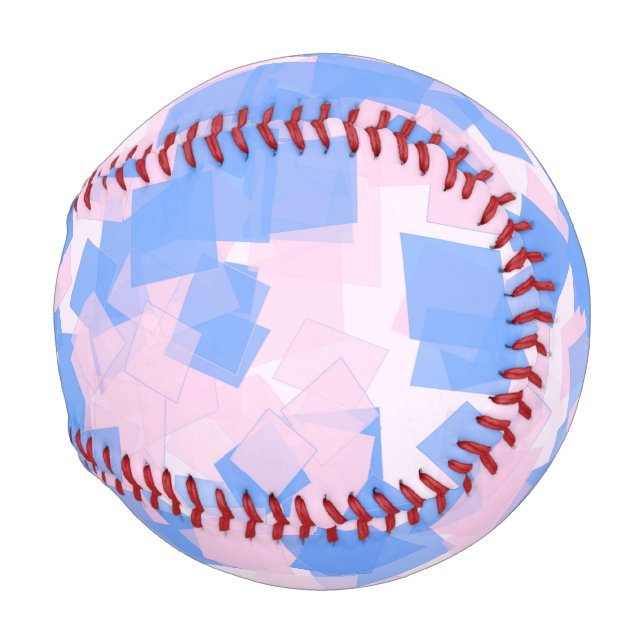 Pelota De Béisbol Confetti rosa y azul (Anverso derecho)