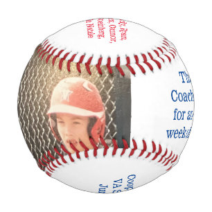 Pelota De Béisbol Cooperstown NY Coach's Gift Photo Team