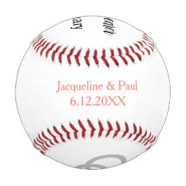 Pelota De Béisbol Coral de nombre personalizado del portador de anil