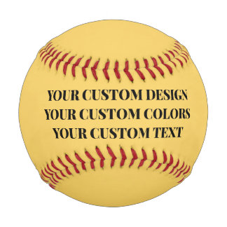Pelota De Béisbol Crea Tu Propio Amarillo Personalizado