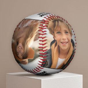 Pelota De Béisbol Crea un collage personalizado de 4 fotos con texto