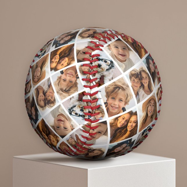 Pelota De Béisbol Crear un Collage de fotos Personalizado 8 - Forma  (Custom Photo Baseball)