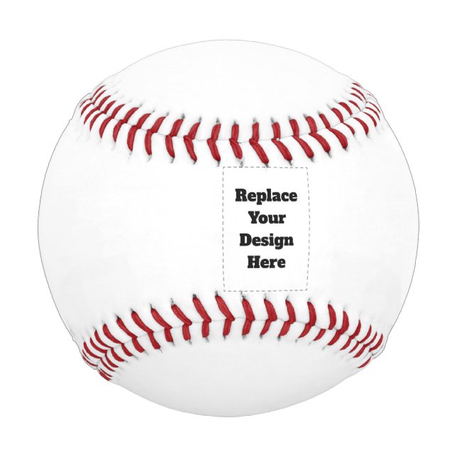 Pelota De Béisbol Create Your Own white  (Anverso)