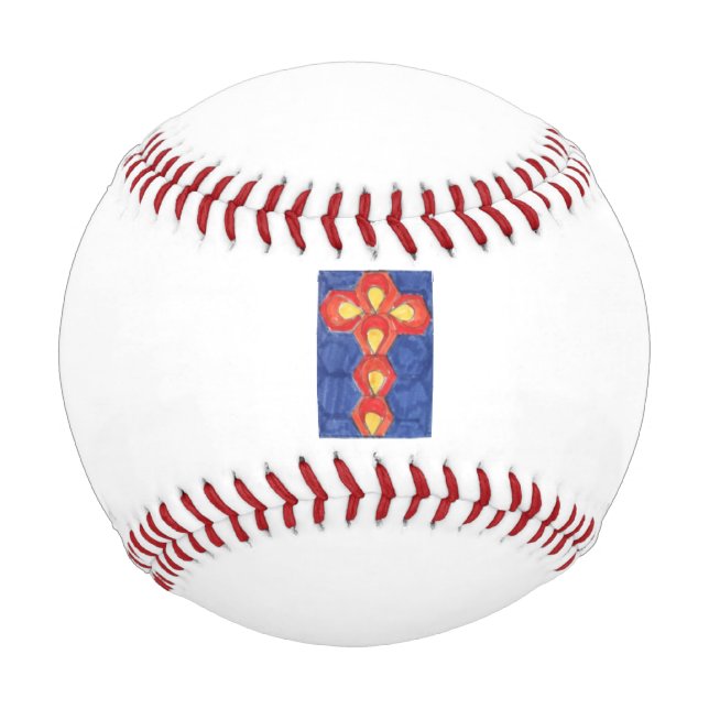 Pelota De Béisbol Cross Motif Baseball (Anverso)