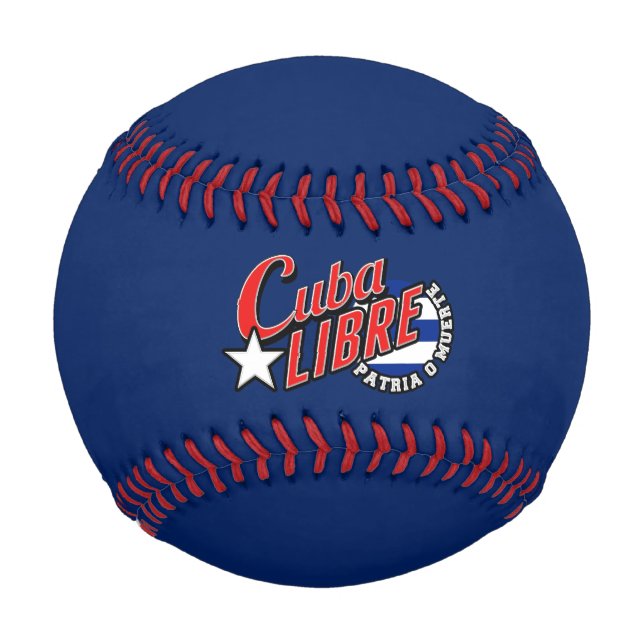 Pelota De Béisbol Cuba libre Motto (Anverso)