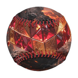 Pelota De Béisbol Cubo con joyas en el Precipicio Volcánico