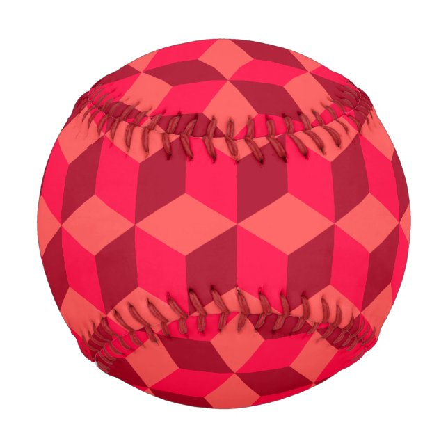 Pelota De Béisbol Cubos rojos (Anverso)