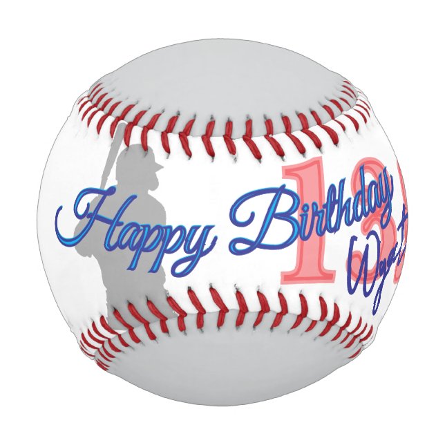 Pelota De Béisbol Cumpleaños de béisbol  (Anverso)