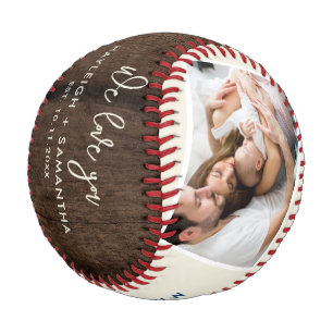 Pelota De Béisbol Cumpleaños de la familia Rustic Super Dad