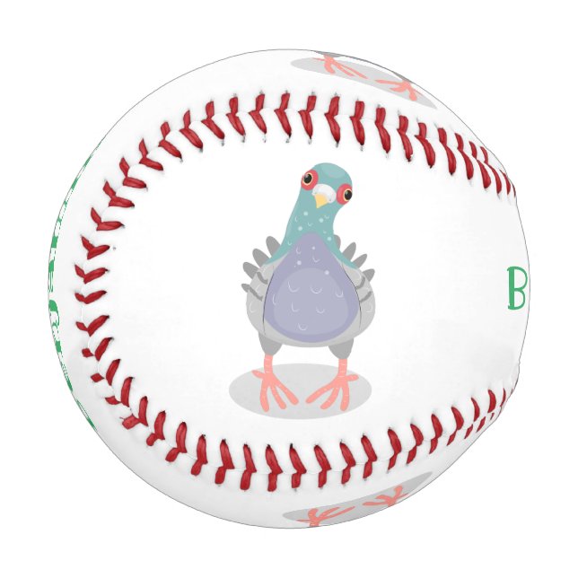 Pelota De Béisbol Curioso ilustracion personalizado de palomas (Anverso izquierdo)