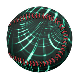 Pelota De Béisbol Curvas punteadas en combinación de verde selva y n