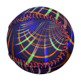 Pelota De Béisbol Curvas puntiagudas de verde limón a coral y azul