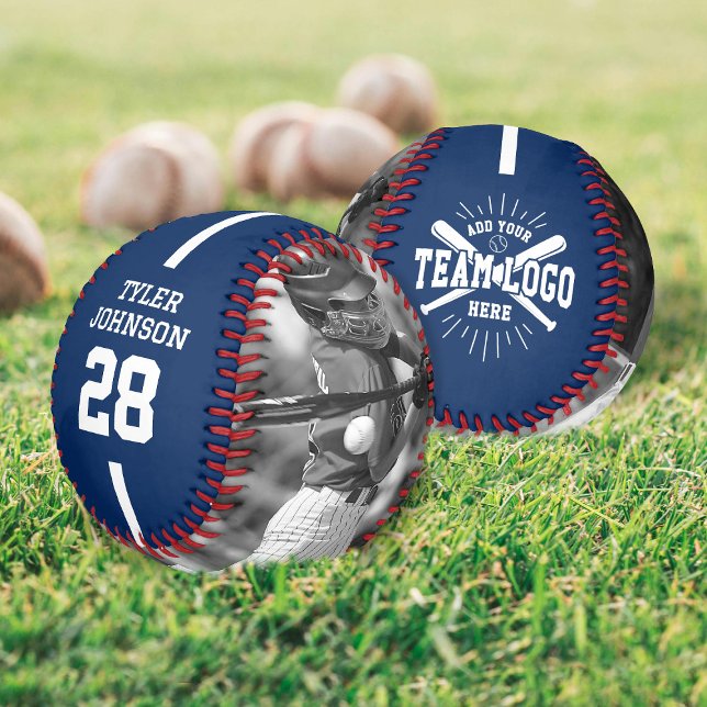Pelota De Béisbol Custom Player Team Logo 2 Photo Blue (Subido por el creador)