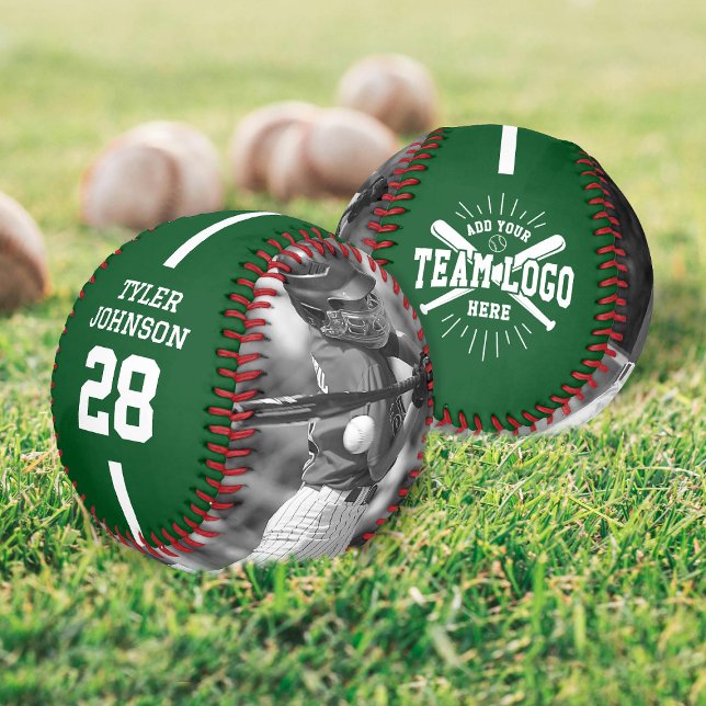 Pelota De Béisbol Custom Player Team Logo 2 Photo Green (Subido por el creador)