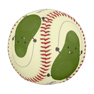 Pelota De Béisbol Cute aguacate salto cuerda personalizado ilustraci
