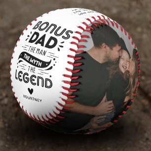 Pelota De Béisbol Cute Bono de Cumpleaños del Papá Extra & 2x Foto