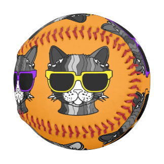 Pelota De Béisbol Cute Cats with Sunglasses