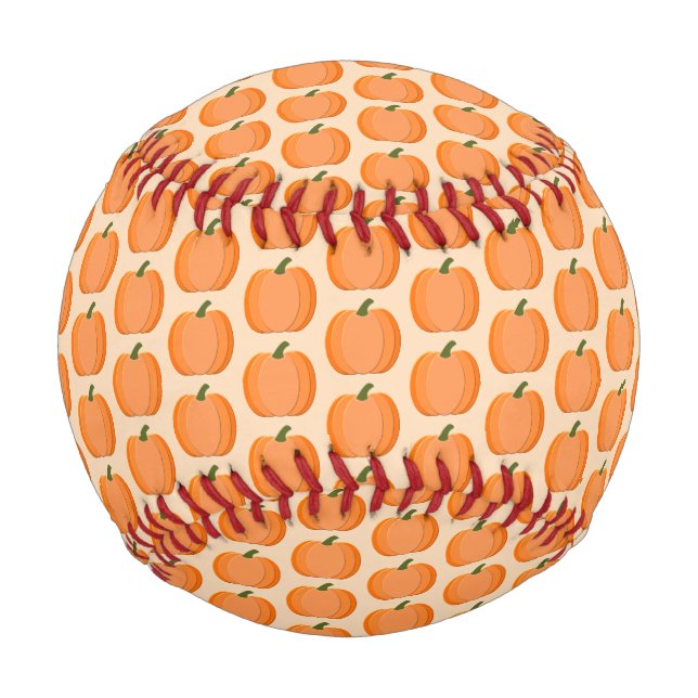 Pelota De Béisbol Cute Naranja Sexo Neutral Calabaza Patterada (Anverso)