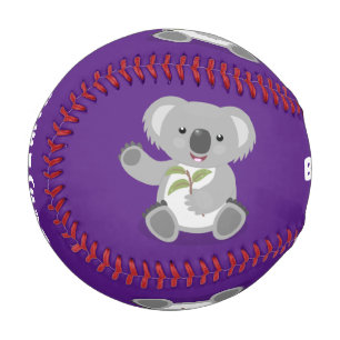 Pelota De Béisbol Cuto feliz koala saludando al ilustracion personal