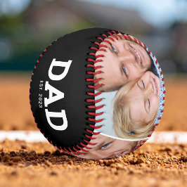 Pelota De Béisbol Dad Established Modern Black 3 Photo Collage