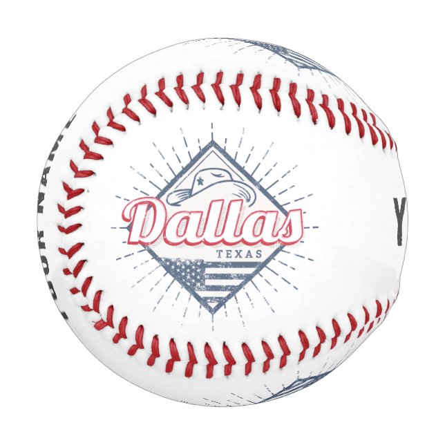Pelota De Béisbol Dallas Texas City Estados Unidos (Anverso izquierdo)