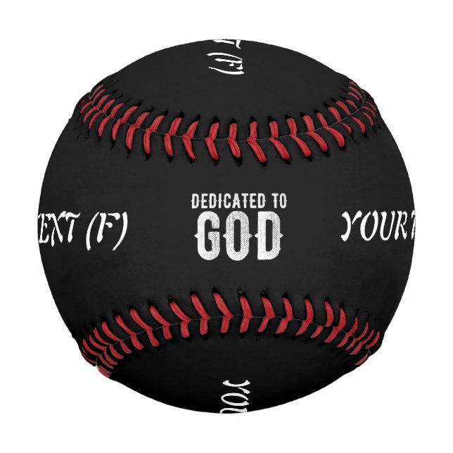 PELOTA DE BÉISBOL DEDICADO AL TEXTO BLANCO DEL PERSONALIZABLE GUAY D (Anverso)
