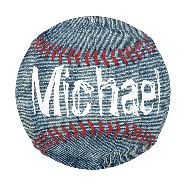 Pelota De Béisbol Denim arrancado - Personalizado (Reverso)