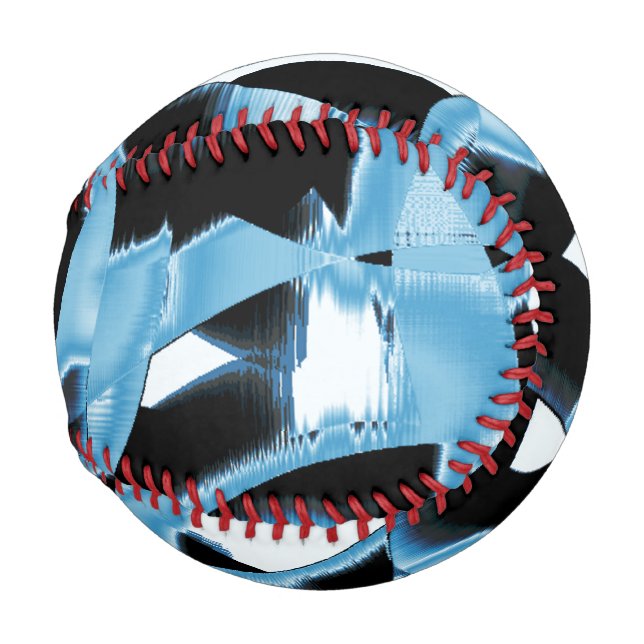 Pelota De Béisbol Desechos o cintas azules y negros destruidos (Anverso derecho)