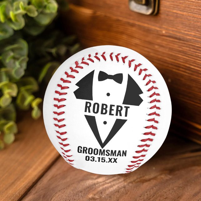 Pelota De Béisbol Despedida de soltero personalizada Mejor hombre No (Subido por el creador)