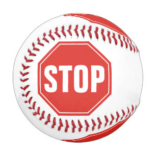 PELOTA DE BÉISBOL DETENER RÓTULO