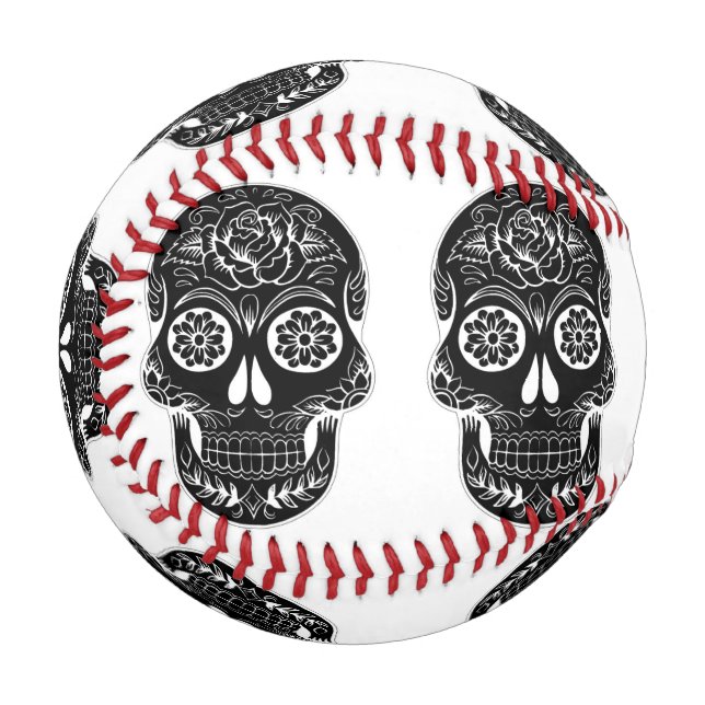 Pelota De Béisbol Día de la Calavera Muerta (Anverso izquierdo)