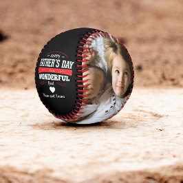 Pelota De Béisbol Día de los Padres Felices Multifoto Personalizada