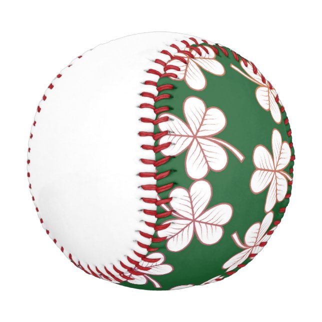 Pelota De Béisbol Día de San Patricio con el shamrock para el béisbo (Angular)