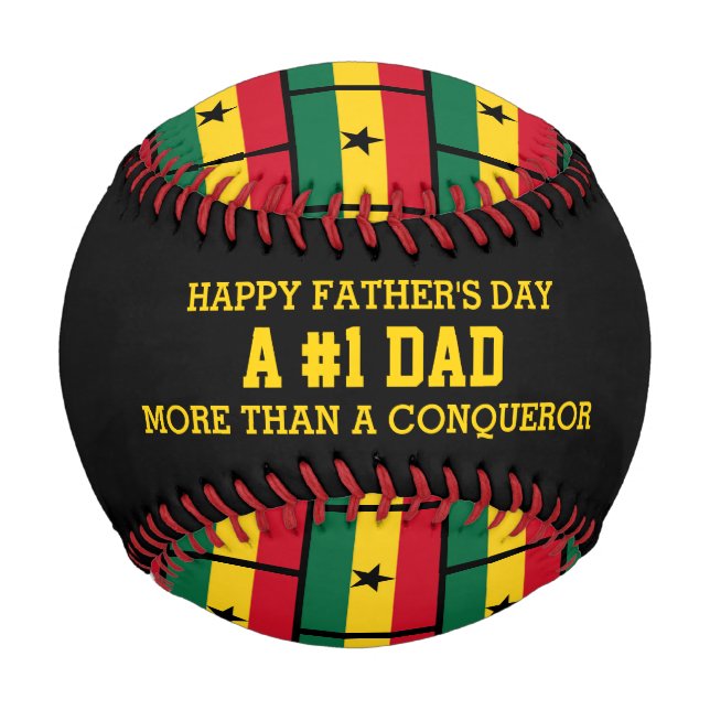 Pelota De Béisbol Día del Mejor Padre de GHANA (Anverso)