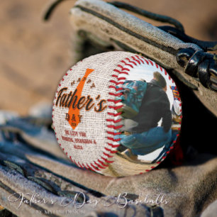 Pelota De Béisbol Día del padre del Collage de fotos de la vendimia 