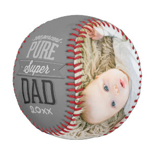 Pelota De Béisbol Día del Padres Superpapá Puro Personalizado