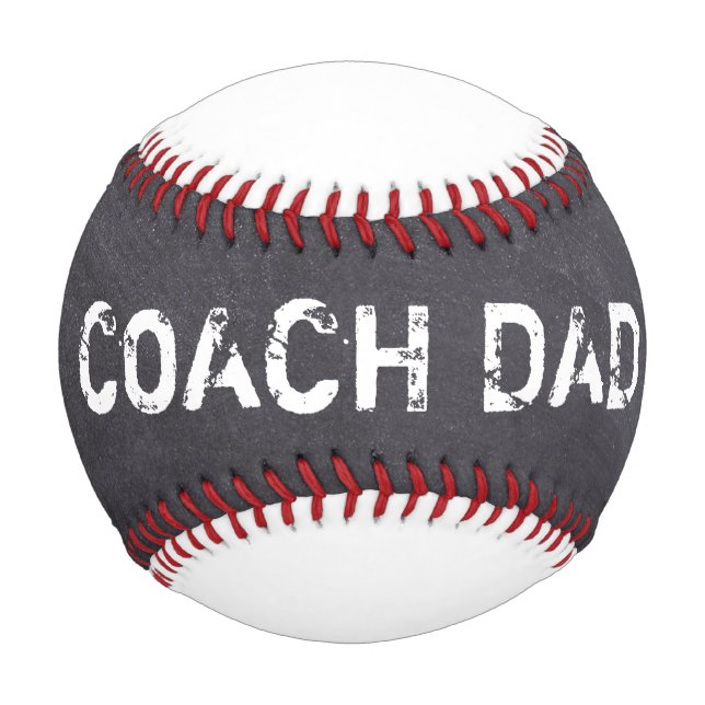 Pelota De Béisbol Día del personalizado Entrenador Papá (Anverso)