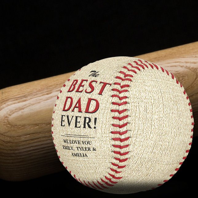Pelota De Béisbol Día Rústico del Mejor Papá Nunca Padre (Subido por el creador)