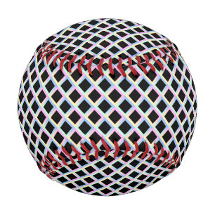 Pelota De Béisbol Diamantes simétricos negros con marcos degradados