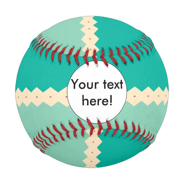 Pelota De Béisbol Diseño abstracto de filas de Rhombus (Anverso)