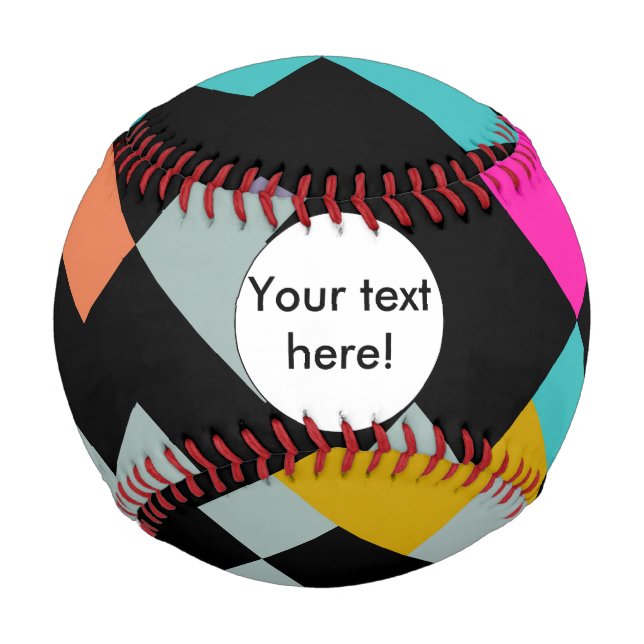 Pelota De Béisbol Diseño abstracto de formas conectadas (Anverso)